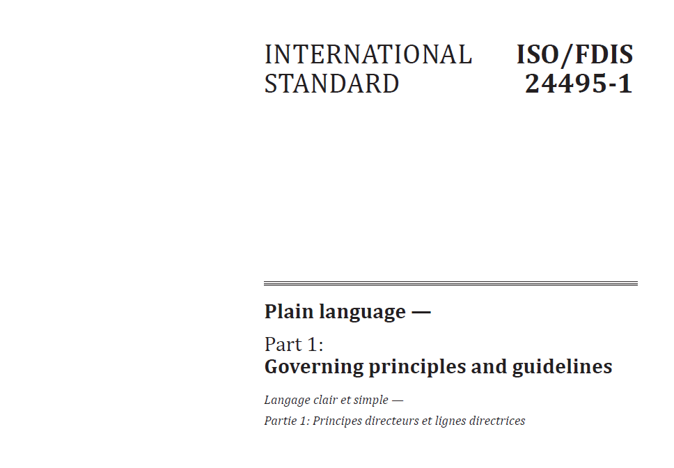 Международная организация стандартизации опубликовала стандарт по простому языку